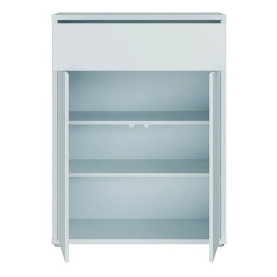 Alice Springs Shoe Cabinet with 2 Doors Push-to-Open & 1 Drawer Push-to-Open in Light Grey