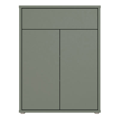 Alice Springs Shoe Cabinet with 2 Doors Push-to-Open & 1 Drawer Push-to-Open in Sage Green