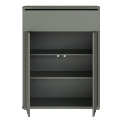 Alice Springs Shoe Cabinet with 2 Doors Push-to-Open & 1 Drawer Push-to-Open in Sage Green