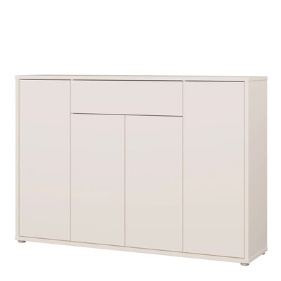 Alice Springs Shoe Cabinet with 4 Doors Push-to-Open & 1 Drawer Push-to-Open in Sand