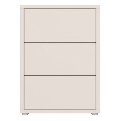 Alice Springs Bedside Cabinet with 3 Drawers Push-to-Open in Sand