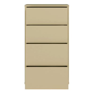 Alice Springs Tall 4 Drawer Chest with Push-to-Open Drawers in Butter Yellow