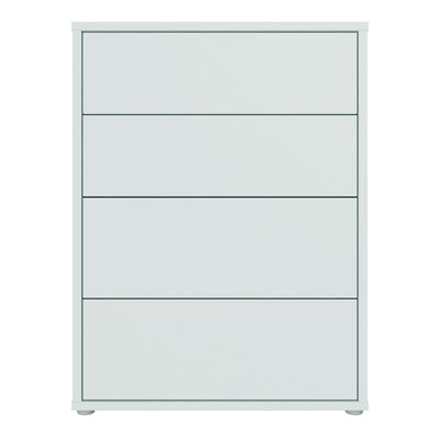 Alice Springs 4 Drawer Chest with Push-to-Open Drawers in Light Grey