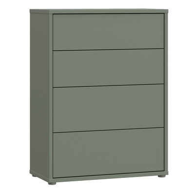 Alice Springs 4 Drawer Chest with Push-to-Open Drawers in Sage Green