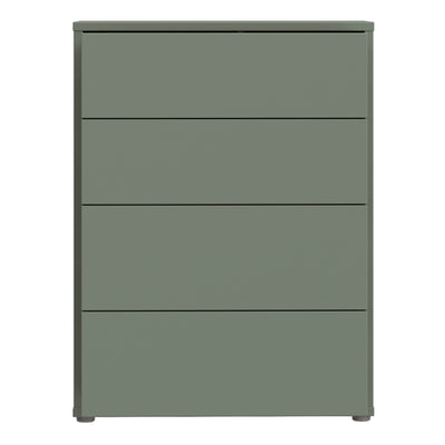 Alice Springs 4 Drawer Chest with Push-to-Open Drawers in Sage Green