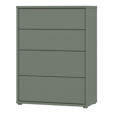 Alice Springs 4 Drawer Chest with Push-to-Open Drawers in Sage Green