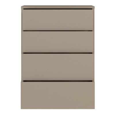 Alice Springs 4 Drawer Chest with Push-to-Open Drawers in Taupe