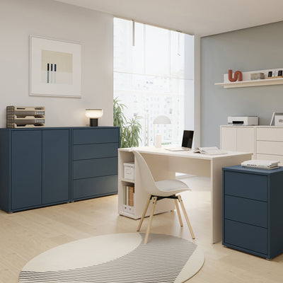 Alice Springs 4 Drawer Chest with Push-to-Open Drawers in Night Blue