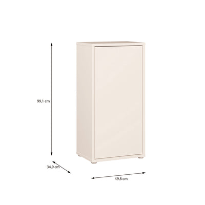 Alice Springs 1 Door Cupboard with Push-to-Open Door in Sand