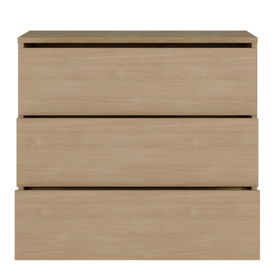 Alice Springs 3 Drawer Chest with Push-to-Open Drawers in Elegancia Oak