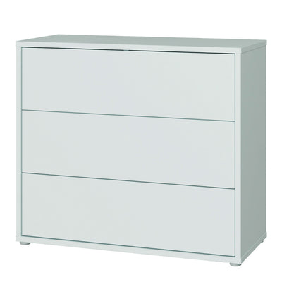 Alice Springs 3 Drawer Chest with Push-to-Open Drawers in Light Grey