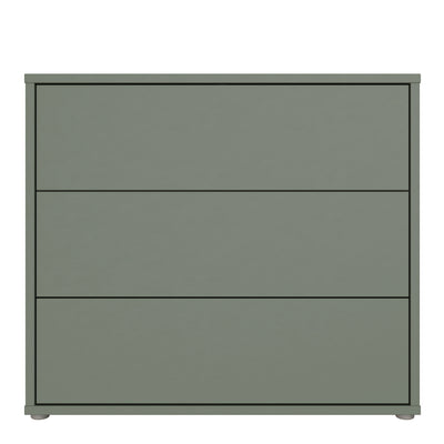 Alice Springs 3 Drawer Chest With Push-to-Open in Sage Green