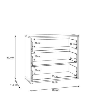 Alice Springs 3 Drawer Chest With Push-to-Open in Sage Green