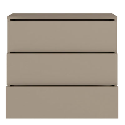 Alice Springs 3 Drawer Chest With Push-to-Open Drawers in Taupe