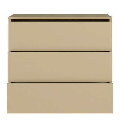 Alice Springs 3 Drawer Chest with Push-to-Open Drawers in Butter Yellow