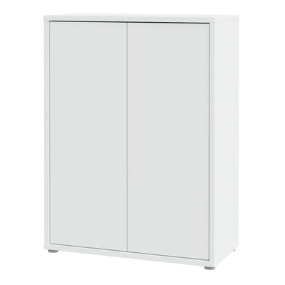 Alice Springs Shoe Cabinet with 2 Doors Push-to-Open in Light Grey