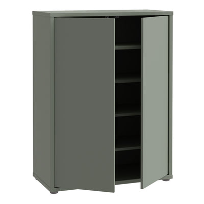 Alice Springs Shoe Cabinet with 2 Doors Push-to-Open in Sage Green