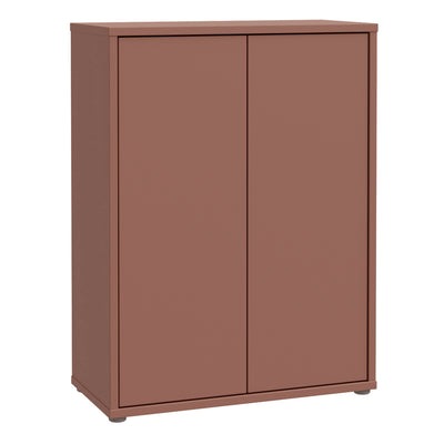 Alice Springs Shoe Cabinet with 2 Doors Push-to-Open in Terracotta