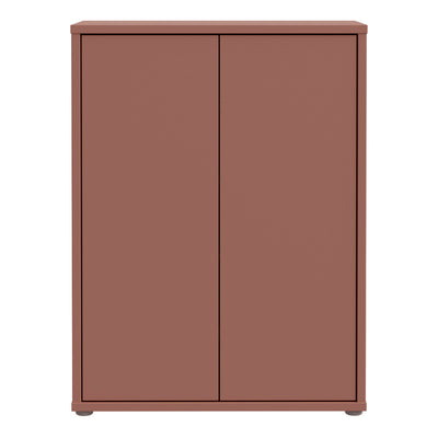 Alice Springs Shoe Cabinet with 2 Doors Push-to-Open in Terracotta
