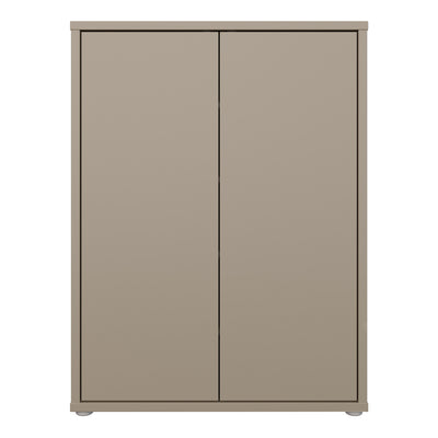 Alice Springs Shoe Cabinet with 2 Doors Push-to-Open in Taupe