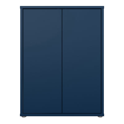 Alice Springs Shoe Cabinet with 2 Doors Push-to-Open in Night Blue