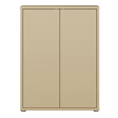 Alice Springs Shoe Cabinet with 2 Doors Push-to-Open in Butter Yellow