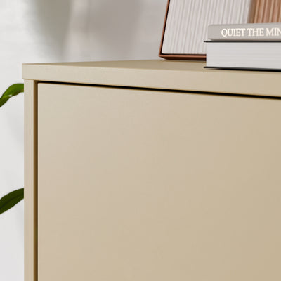 Alice Springs Shoe Cabinet with 2 Doors Push-to-Open in Butter Yellow