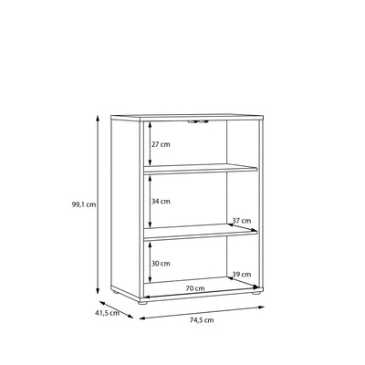 Alice Springs Tall 2 Door Cupboard with Push-to-Open Doors in Taupe