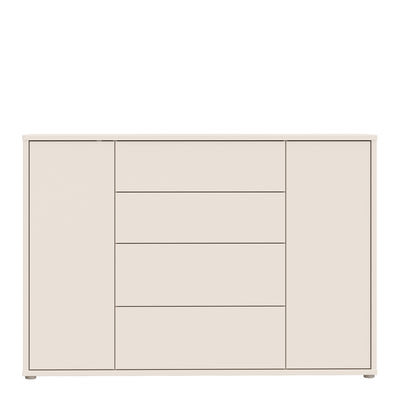 Alice Springs Wide Sideboard with 4 Drawers & 2 Doors with Push-to-Open in Sand