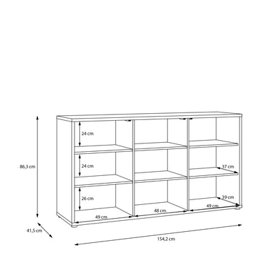 Alice Springs 3 Door Sideboard with Push-to-Open Doors and Drawer in Sand