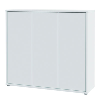 Alice Springs Shoe Cabinet with 3 Doors Push-to-Open in Light Grey