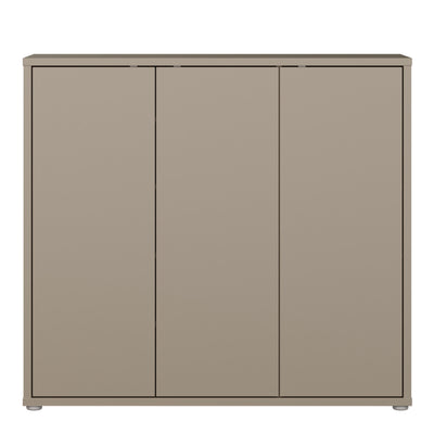 Alice Springs Shoe Cabinet with 3 Doors Push-to-Open in Taupe