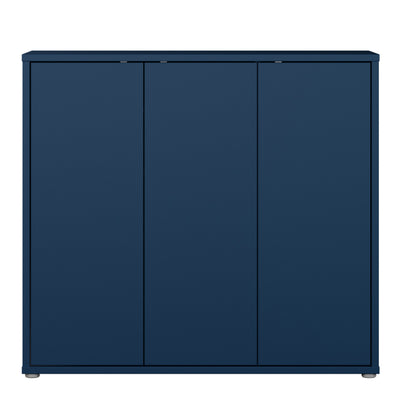 Alice Springs Shoe Cabinet with 3 Doors Push-to-Open in Night Blue