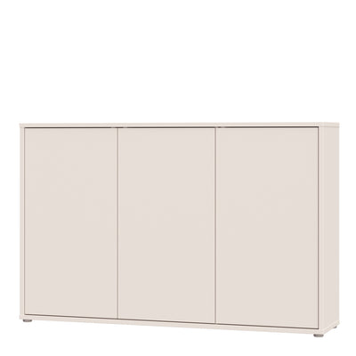Alice Springs 3 Door Sideboard with Push-to-Open Doors in Sand