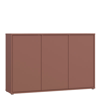 Alice Springs 3 Door Sideboard with Push-to-Open Doors in Terracotta
