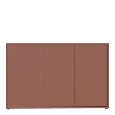 Alice Springs 3 Door Sideboard with Push-to-Open Doors in Terracotta