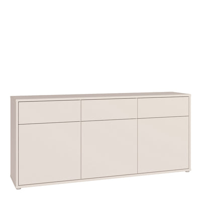 Alice Springs 3 Door 3 Drawer Sideboard with Push-to-Open Drawers in Sand