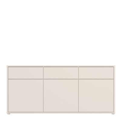 Alice Springs 3 Door 3 Drawer Sideboard with Push-to-Open Drawers in Sand