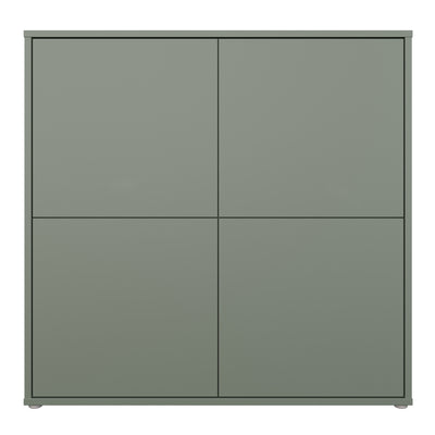 Alice Springs 4 Door Large Storage Cabinet with Push-to-Open Doors in Sage Green