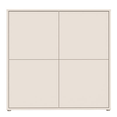 Alice Springs 4 Door Large Storage Cabinet with Push-to-Open Doors in Sand