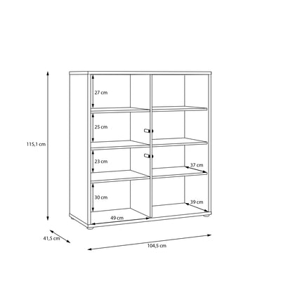 Alice Springs 4 Door Storage Cabinet with Push-to-Open Doors in Sand