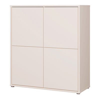 Alice Springs 4 Door Storage Cabinet with Push-to-Open Doors in Sand