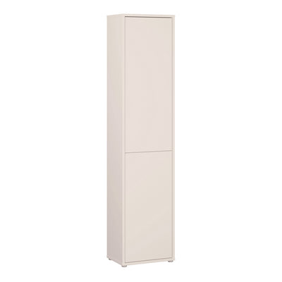 Alice Springs Narrow Tall Cupboard with 2 Push-to-Open Doors in Sand