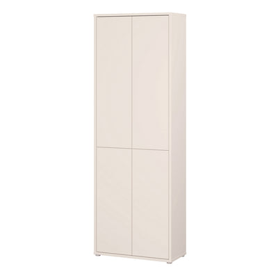 Alice Springs 4 Door Tall Storage Cabinet with Push-to-Open Doors in Sand