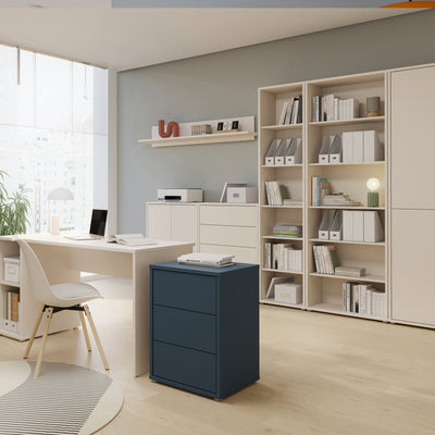 Alice Springs 4 Door Tall Storage Cabinet with Push-to-Open Doors in Sand