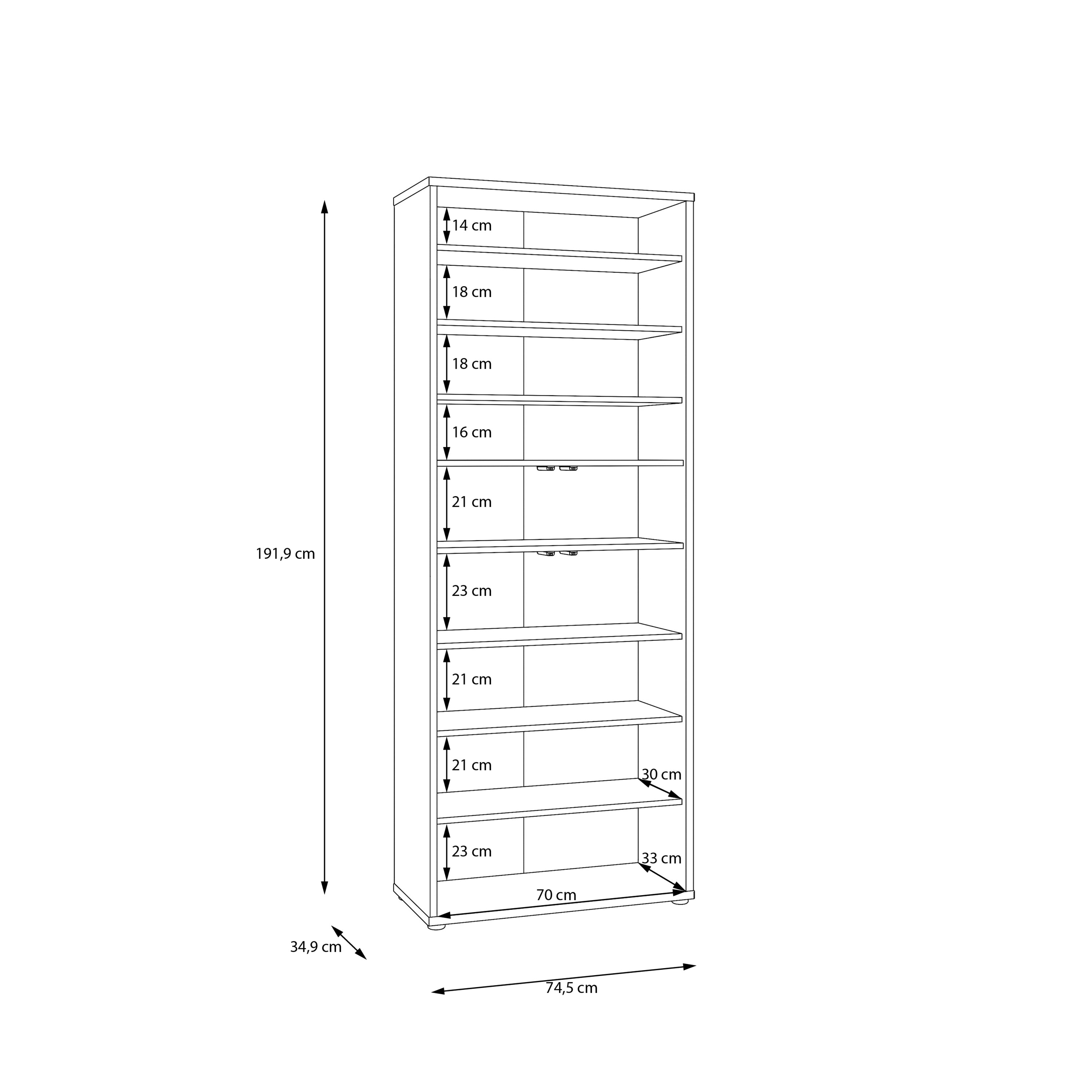 Alice Springs Tall Shoe Cabinet with 4 Doors Push-to-Open in Light Grey