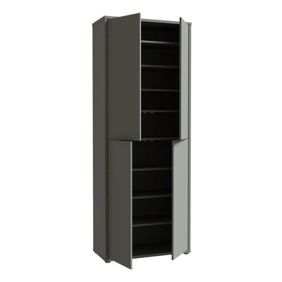Alice Springs Tall Shoe Cabinet with 4 Doors Push-to-Open in Sage Green