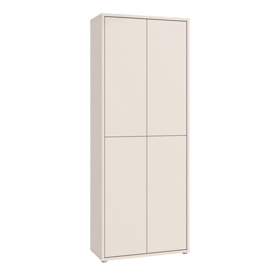 Alice Springs Tall Shoe Cabinet with 4 Doors Push-to-Open in Sand