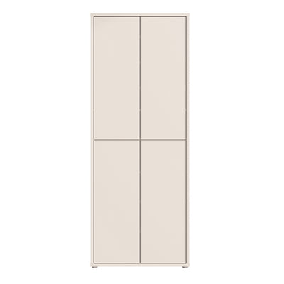 Alice Springs Tall Shoe Cabinet with 4 Doors Push-to-Open in Sand