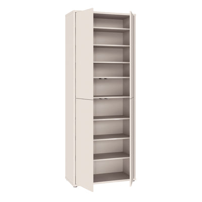 Alice Springs Tall Shoe Cabinet with 4 Doors Push-to-Open in Sand